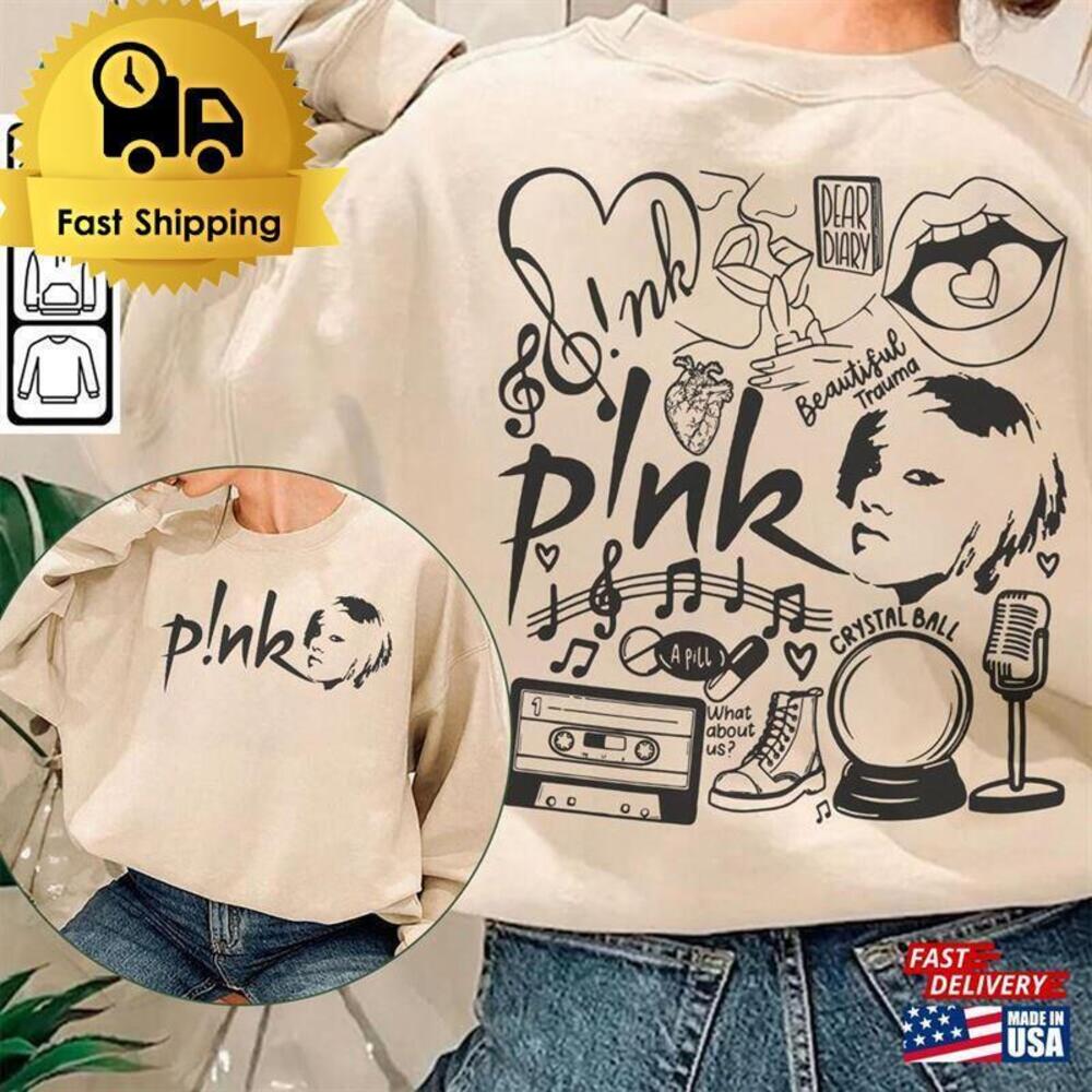 Doodle Art Shirt Retro Trustfall Album Lyrics Sweatshirt 2 Sided